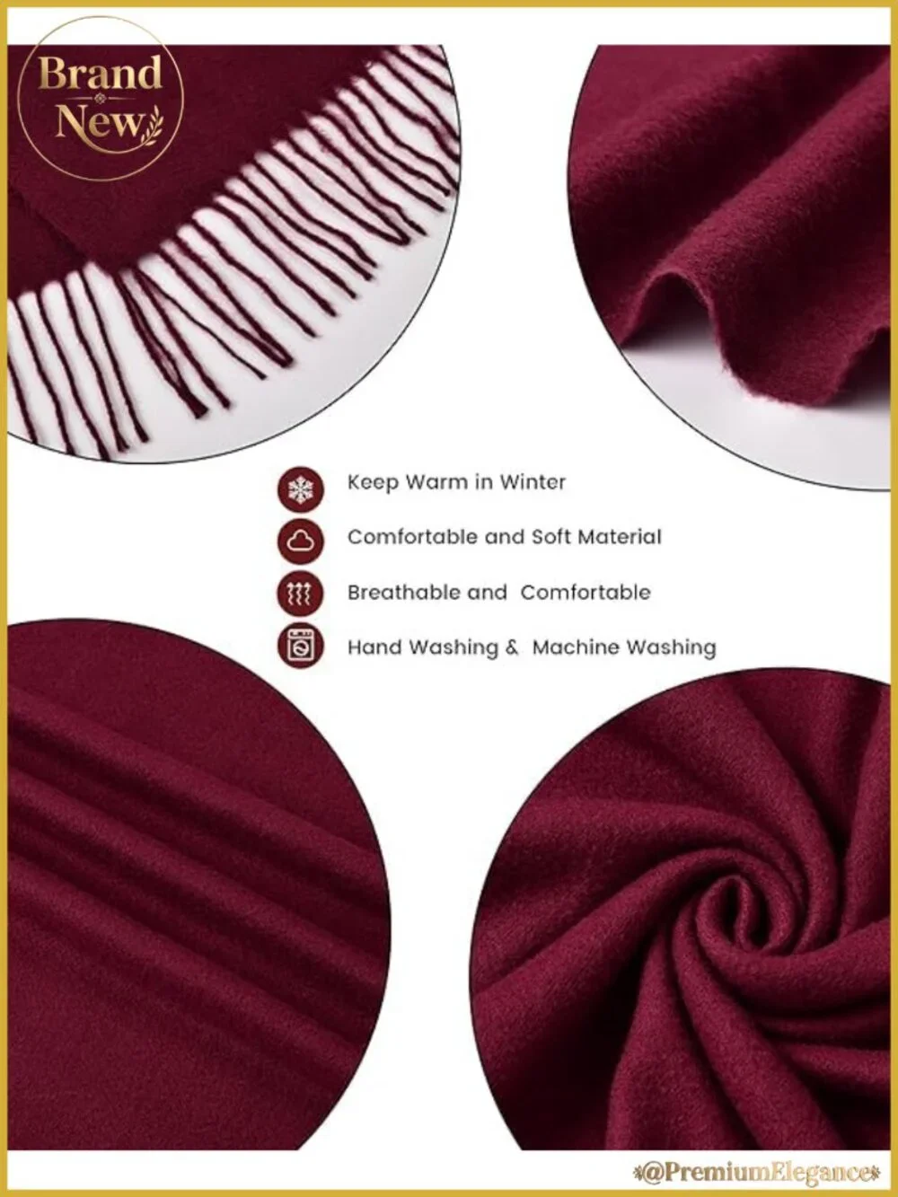 Women's Soft Pashmina Shawl Wrap Long Blanket Winter Scarf